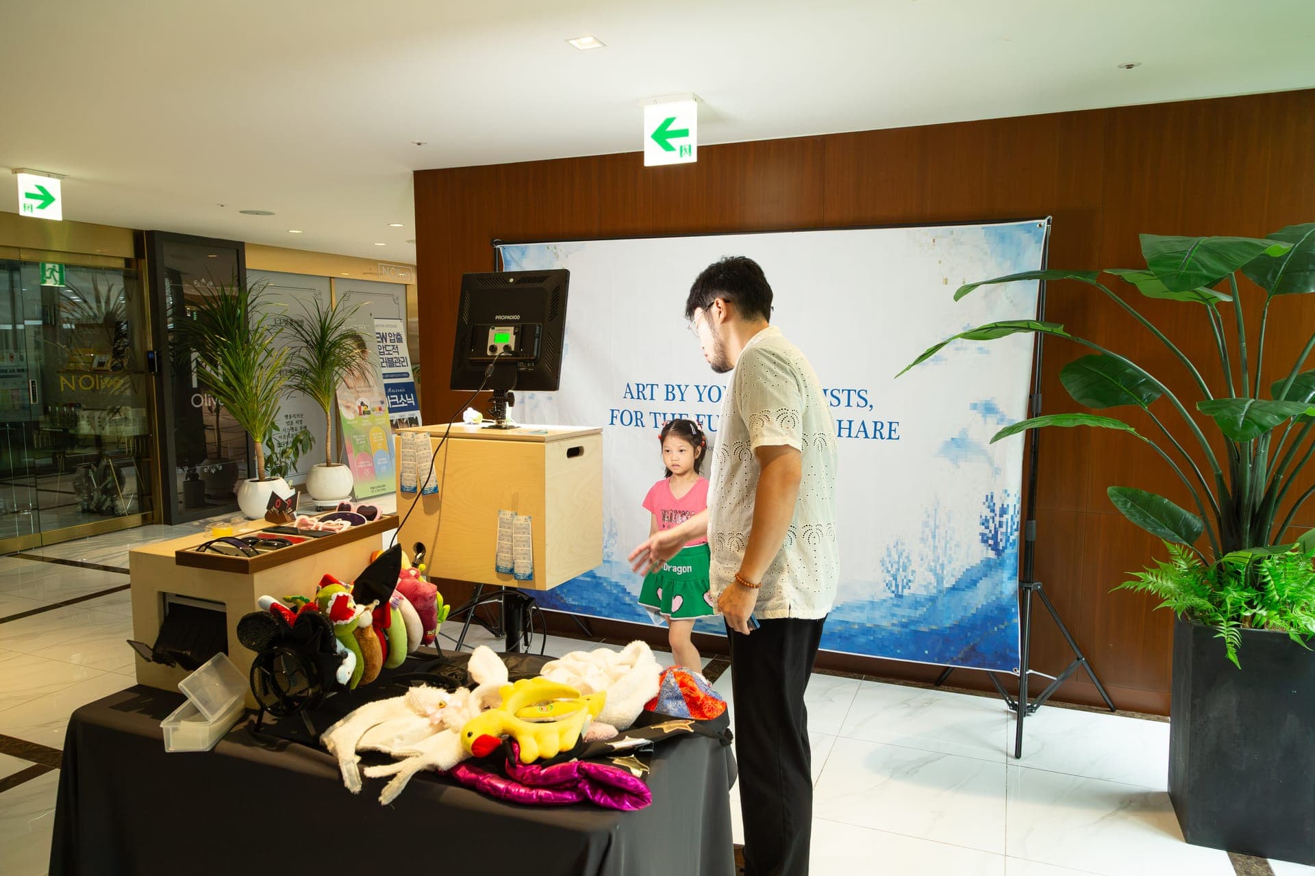 Eco-goods made from the youth artwork at the entrance