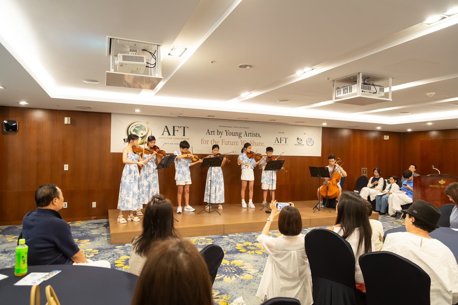 Youth orchestra performing
